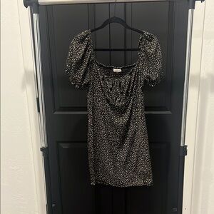 Blush Black and White Ruched Blouse